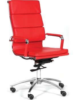 Купить Кресло компьютерное Chairman 750 красный, хром, Цвет: красный/хром