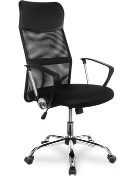 Купить Кресло компьютерное CLG-935 MХН черный, хром, Цвет: черный/хром