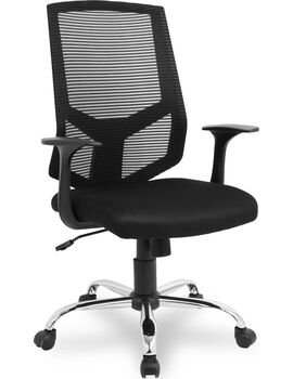 Купить Кресло компьютерное HLC-1500 черный, хром, Цвет: черный/хром