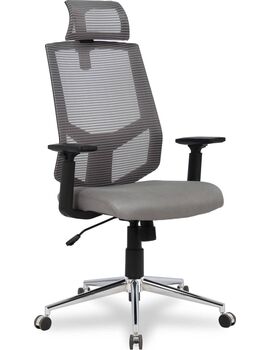 Купить Кресло компьютерное HLC-1500H серый, хром, Цвет: серый/хром