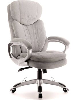 Купить Кресло компьютерное Boss T ткань серый, хром, Цвет: серый/хром