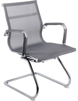 Купить Кресло компьютерное Opera CF сетка серый, хром, Цвет: серый/хром