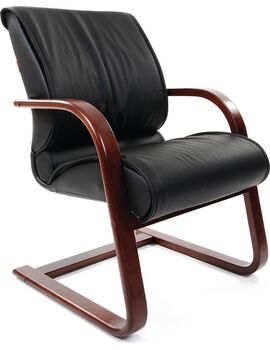 Купить Стул-кресло Chairman 445 WD черный, коричневый, Цвет: черный/коричневый