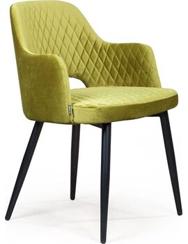 Купить Стул-кресло William оливково-зеленый, черный, Цвет: оливково-зеленый