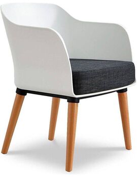 Купить Стул-кресло PW-028 темно-серый, натуральный бук, Цвет: темно-серый