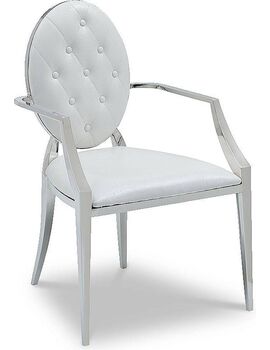 Купить Стул-кресло Y110B белый, хром, Цвет: белый