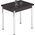 Стол раздвижной Leset Марсель 1Р прямоугольный черный, металл, ЛДСП, 80 x 60 см