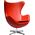 Кресло Egg Chair, экокожа, красный