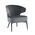 Кресло лаунж Royal велюр темно-серый