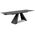 Стол обеденный Signal SALVADORE CERAMIC 160-240*90 раскладной серый мрамор/черный мат
