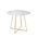 Стол обеденный Дакота 100*100 белый мрамор ножки золото