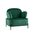 Кресло Кэнди с подлокотниками велюр зеленый
