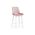 Барный стул Седа велюр розовый / белый