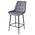 Полубарный стул ХОФМАН, цвет H-14 Серый, велюр черный каркас