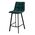 Полубарный стул CHILLI-QB SQUARE зеленый 19, велюр черный каркас