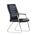 Кресло Barneo K-25 для посетителей и переговорных, хром, черная кожа черный/хромированный металл