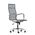 Кресло Barneo K-111H для персонала серая сетка, газлифт 3кл серый/хромированный металл