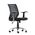 Кресло Barneo K-138 для персонала черная ткань черная сетка, газлифт 3кл черный/хромированный металл