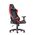Кресло Barneo K-52 черная кожа красные вставки, газлифт 3кл, реклайнер игровое черный/черный