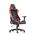 Кресло Barneo K-52 черная кожа оранжевые вставки, газлифт 3кл, реклайнер игровое черный/черный