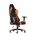 Кресло Barneo K-50 черная сетка оранжевые вставки, газлифт 3кл, реклайнер игровое черный/черный