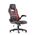Кресло Barneo K-37 черная кожа красные вставки, газлифт 3кл, игровое черный/черный