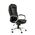 Кресло Barneo K-9950 черная глянцевая кожа, газлифт 3кл черный/хромированный металл