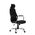 Кресло Barneo K-90 черная ткань/черная кожа, газлифт 3кл черный/хромированный металл