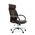 Кресло Barneo K-8010 коричневая глянцевая кожа коричневый/хромированный металл