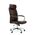 Кресло Barneo K-542 коричневая глянцевая кожа коричневый/металл