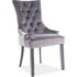 Купить Стул-кресло Signal Edward Velvet серый, черный, Цвет: серый