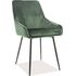 Купить Стул-кресло Signal Albi Velvet зеленый, черный, Цвет: зеленый