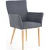 Купить Стул-кресло Halmar K274 темно-серый, светлое дерево, Цвет: темно-серый