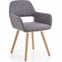 Купить Стул-кресло Halmar K283 серый, светлое дерево, Цвет: серый