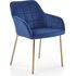 Купить Стул-кресло Halmar K306 темно-синий, золотой, Цвет: темно-синий