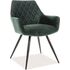 Купить Стул-кресло Signal Linea Velvet зеленый, черный, Цвет: зеленый