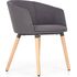 Купить Стул-кресло Halmar K266 темно-серый, светлое дерево, Цвет: темно-серый, фото 5