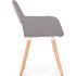 Купить Стул-кресло Halmar K283 серый, светлое дерево, Цвет: серый, фото 3