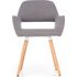 Купить Стул-кресло Halmar K283 серый, светлое дерево, Цвет: серый, фото 5