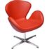 Купить Кресло Swan Chair, кожа, красный, Цвет: красный