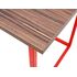 Купить Стол Board 140x50 красные ножки прямоугольный, металл, ЛДСП, 140 x 50 см, Варианты цвета: Индийский Эбони, фото 3