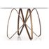 Купить Стол Halmar Lungo круглый, металл, стекло, 120 x 120 см, Варианты цвета: коричневый, фото 4