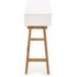 Купить Стол письменный Halmar Kn1 прямоугольный, массив дерева, МДФ, 110 x 35 см, Варианты цвета: белый, фото 5