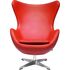 Купить Кресло Egg Chair, экокожа, красный, Цвет: красный, фото 4