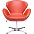 Купить Кресло Swan Chair, кожа, красный, Цвет: красный, фото 4