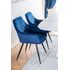 Купить Стул-кресло Signal Linea Velvet синий, черный, Цвет: синий, фото 2