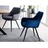 Купить Стул-кресло Signal Linea Velvet синий, черный, Цвет: синий, фото 3