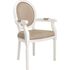Купить Стул-кресло Volker arm white коричневый, белый, Цвет: коричневый