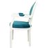 Купить Стул-кресло Volker arm white сине-зеленый, белый, Цвет: сине-зеленый, фото 3