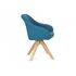 Купить Стул-кресло Raymond синий/натуральный, фото 3